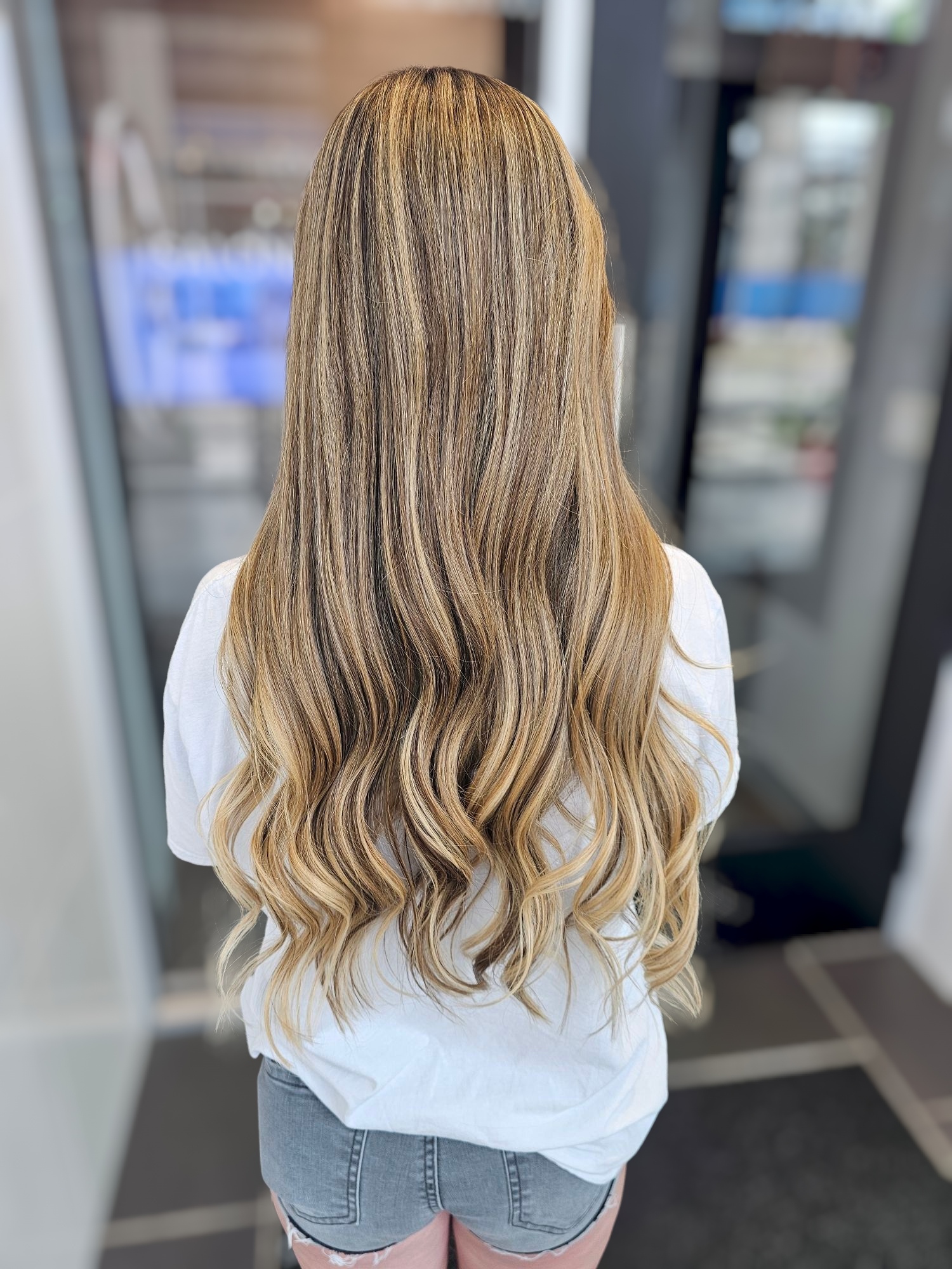 Blonde hair detail at Dream Hair Artistry Salon